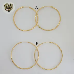 (1-2887) Gold Laminate - Plain Hoops - BGO