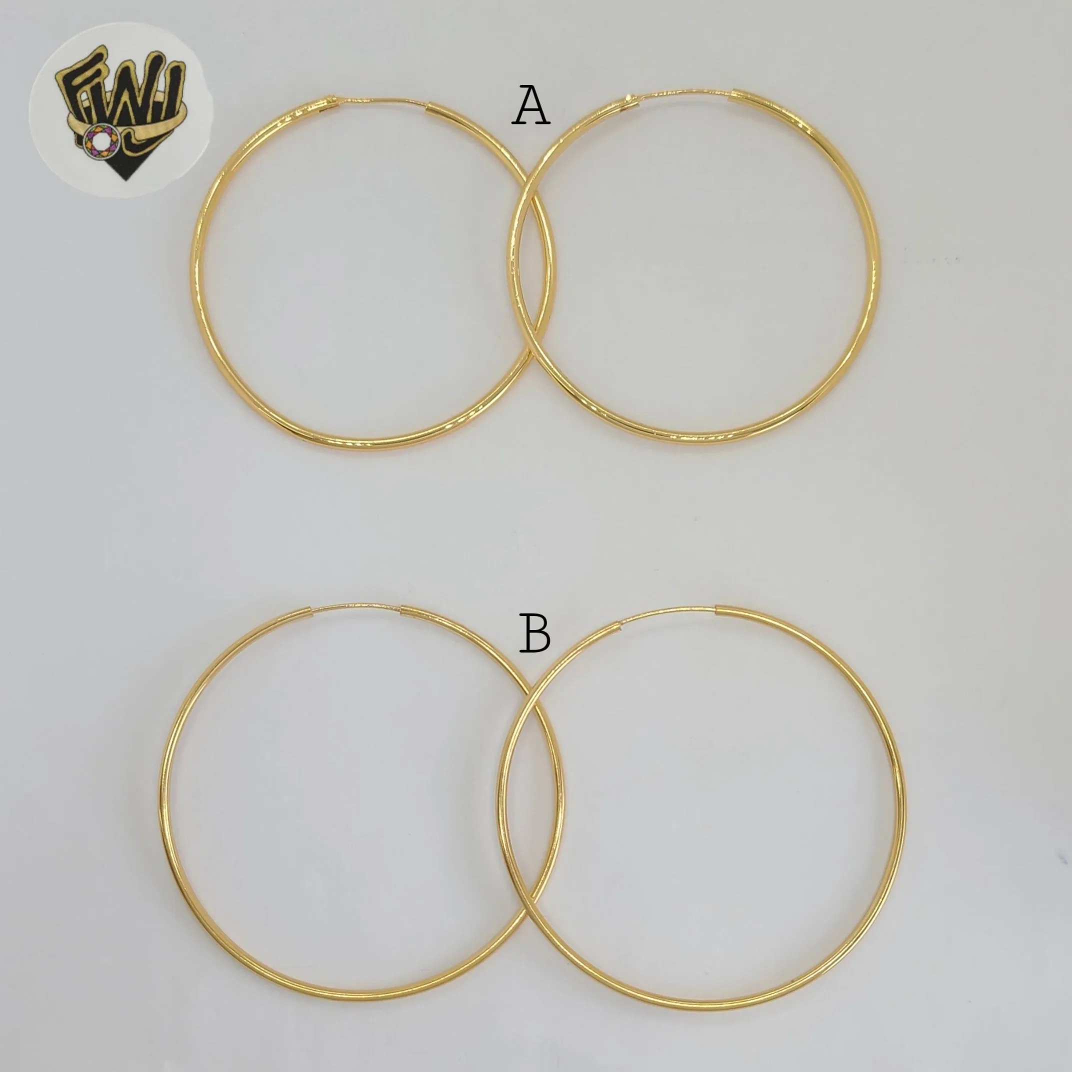 (1-2887) Gold Laminate - Plain Hoops - BGO