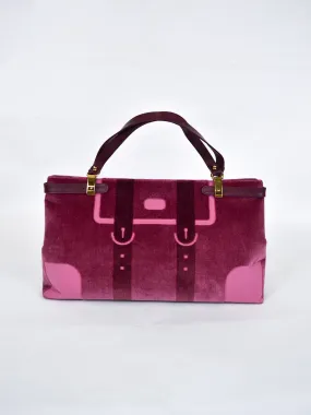 1970s Roberta DI Camerino pink velvet bag