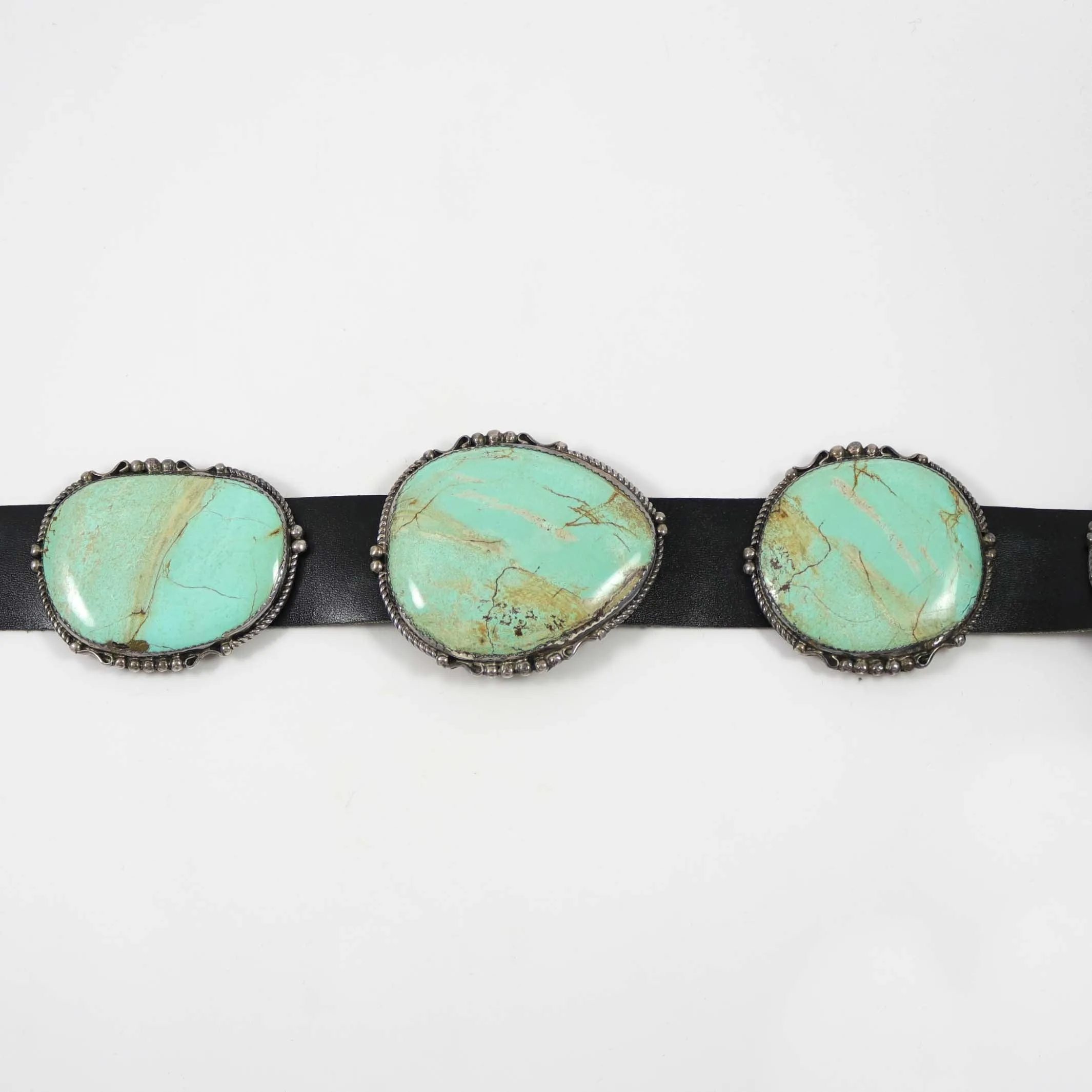 1980s Turquoise Concho Belt