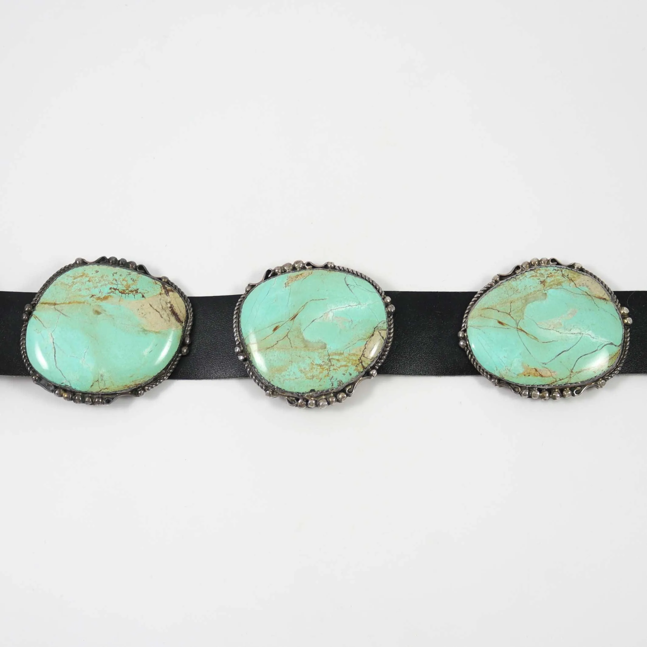 1980s Turquoise Concho Belt