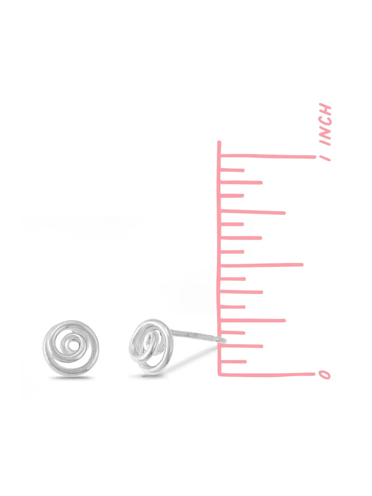 3D Spiral Stud Earrings by boma