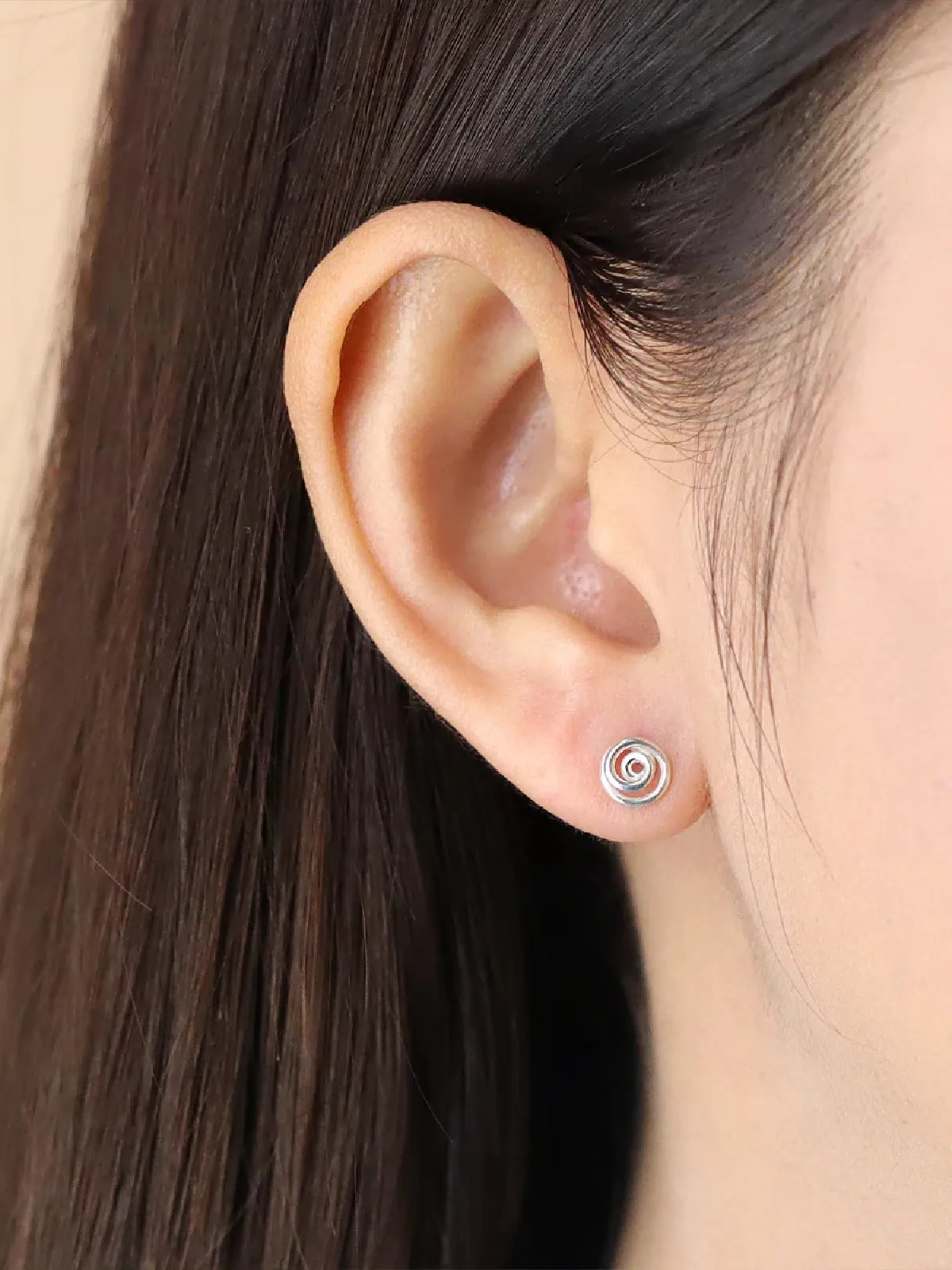 3D Spiral Stud Earrings by boma