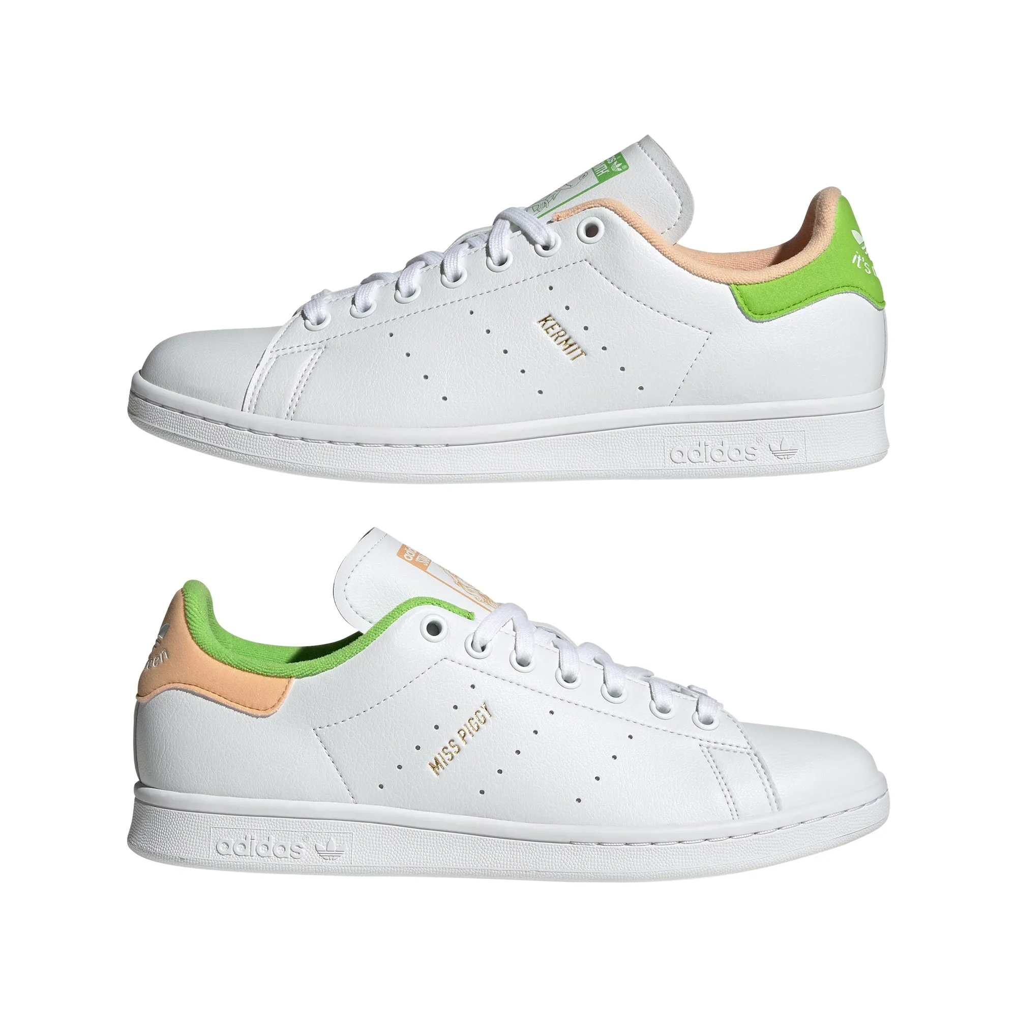 Adidas Stan Smith Disney White Green Miss Piggy x Kermit GZ5863