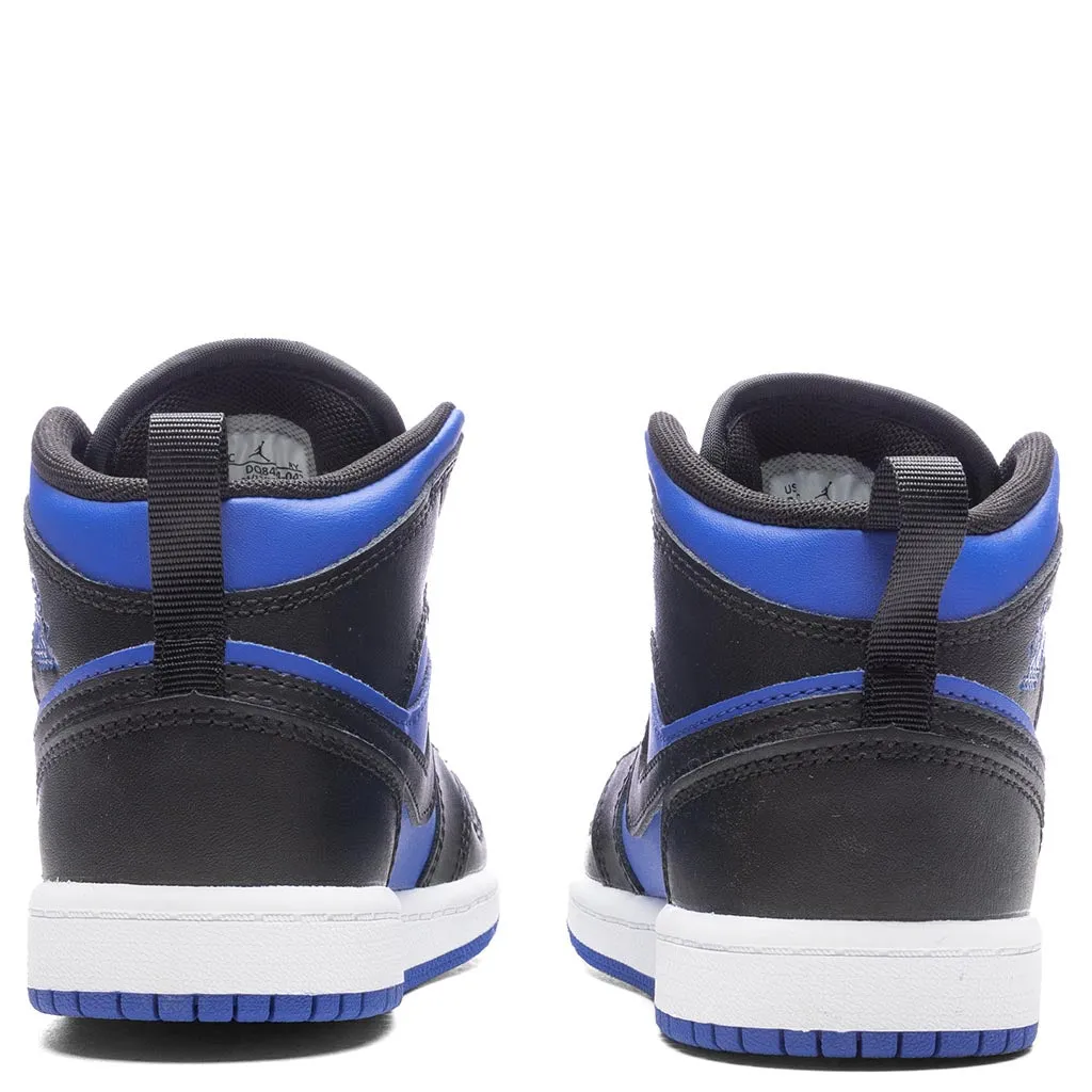 Air Jordan 1 Mid (PS) - Black/Royal Blue/White