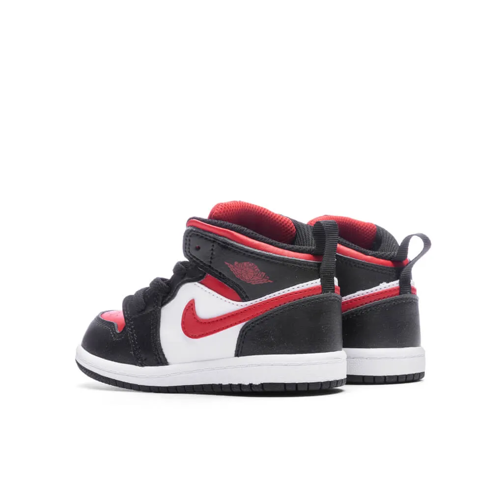 Air Jordan 1 Mid (TD) - Black/Fire Red/White