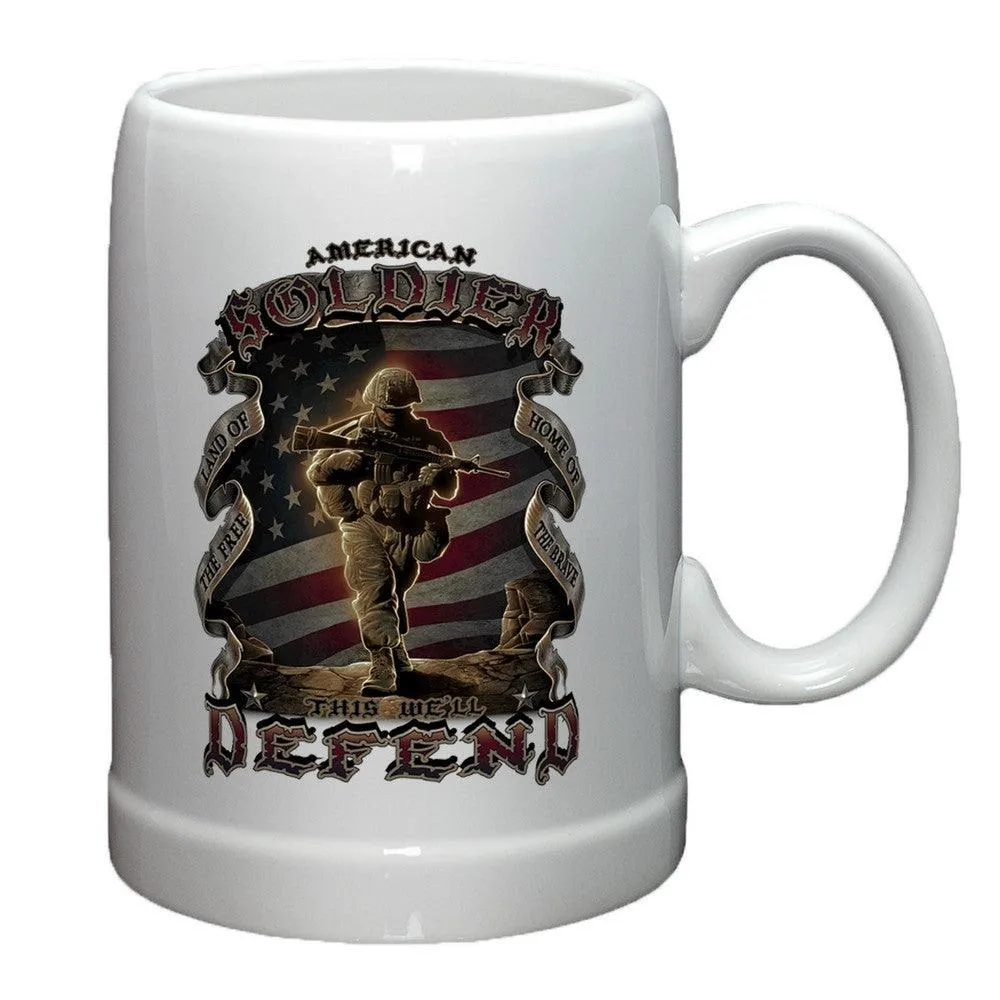 American Soldier Stoneware Mug Set