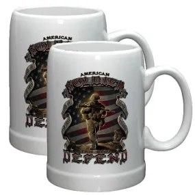 American Soldier Stoneware Mug Set