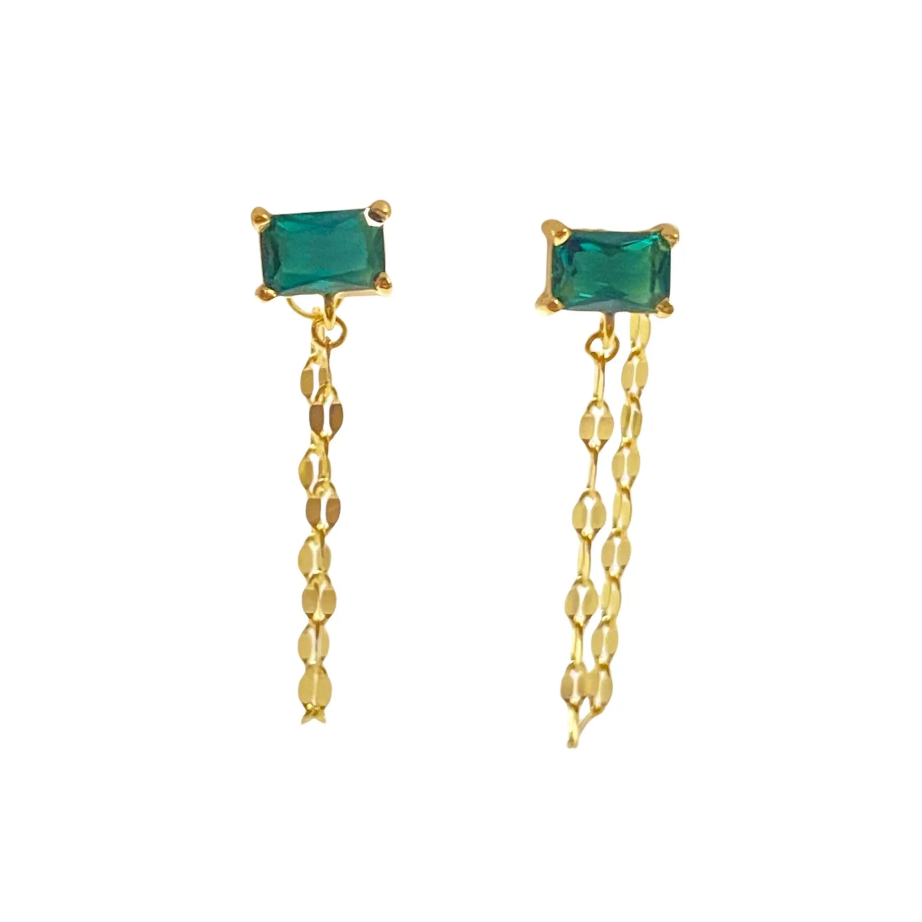 Amy East West Birthstone Chain Studs