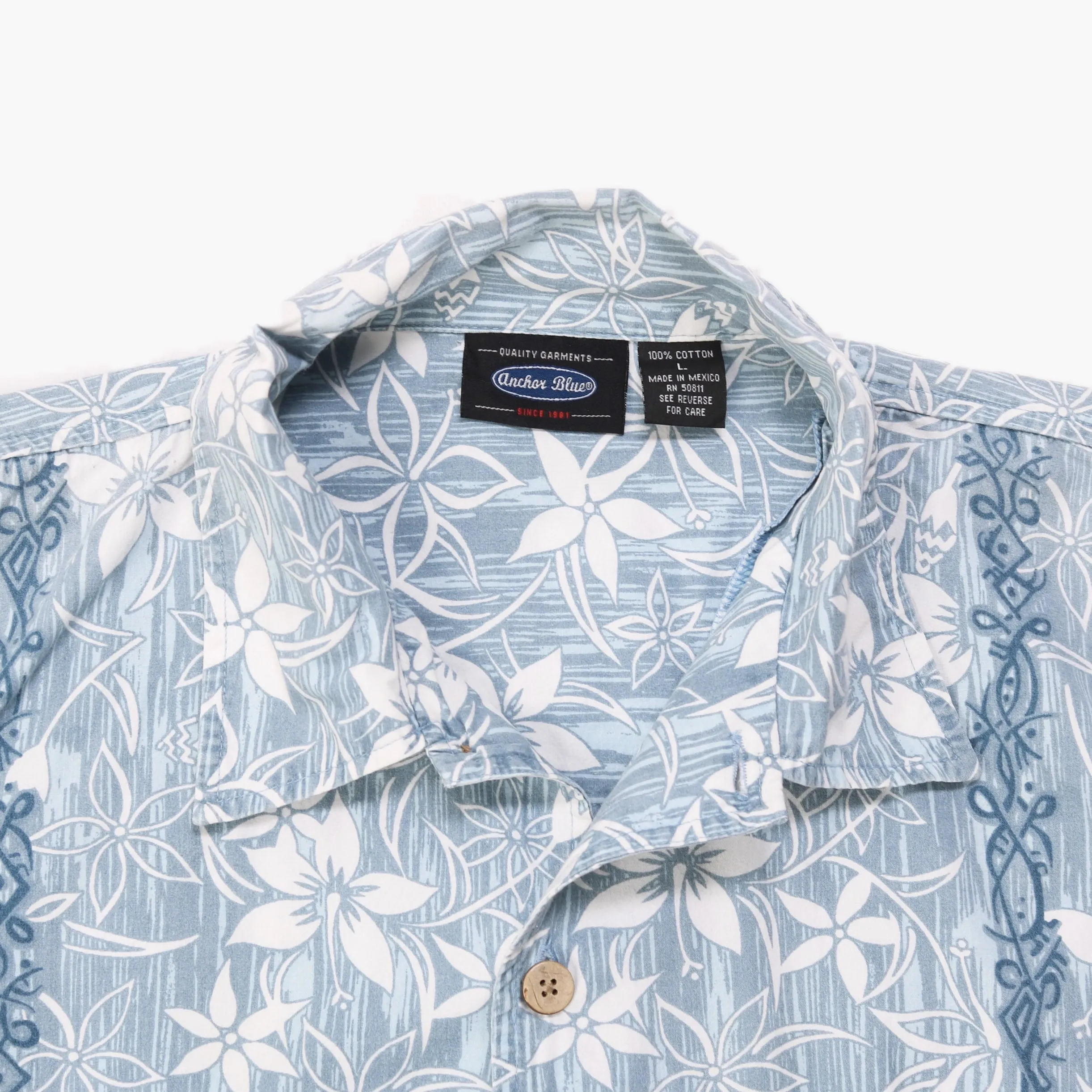 'Anchor Blue' Hawaiian Shirt