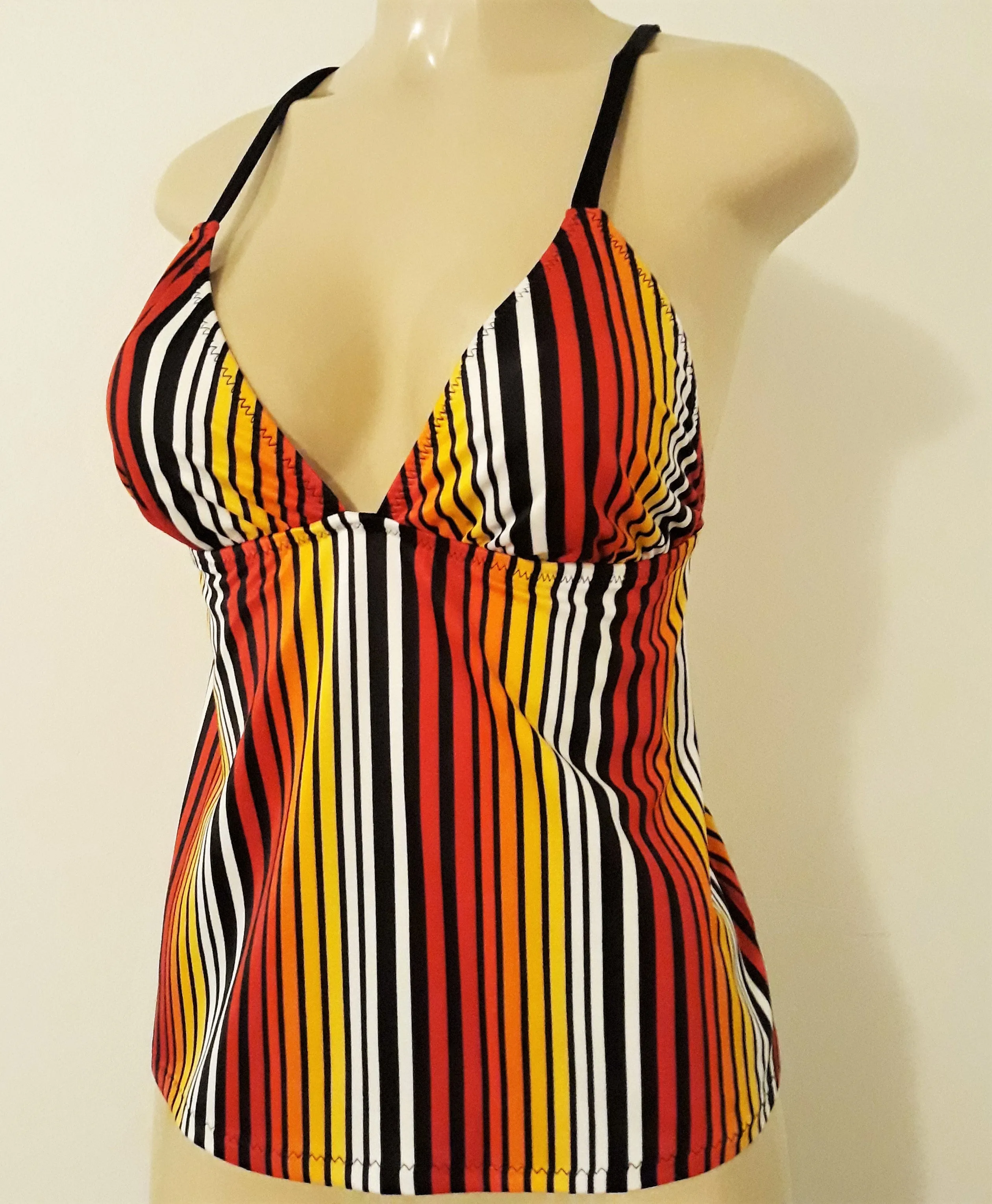 Apron Open Back Tankini Top