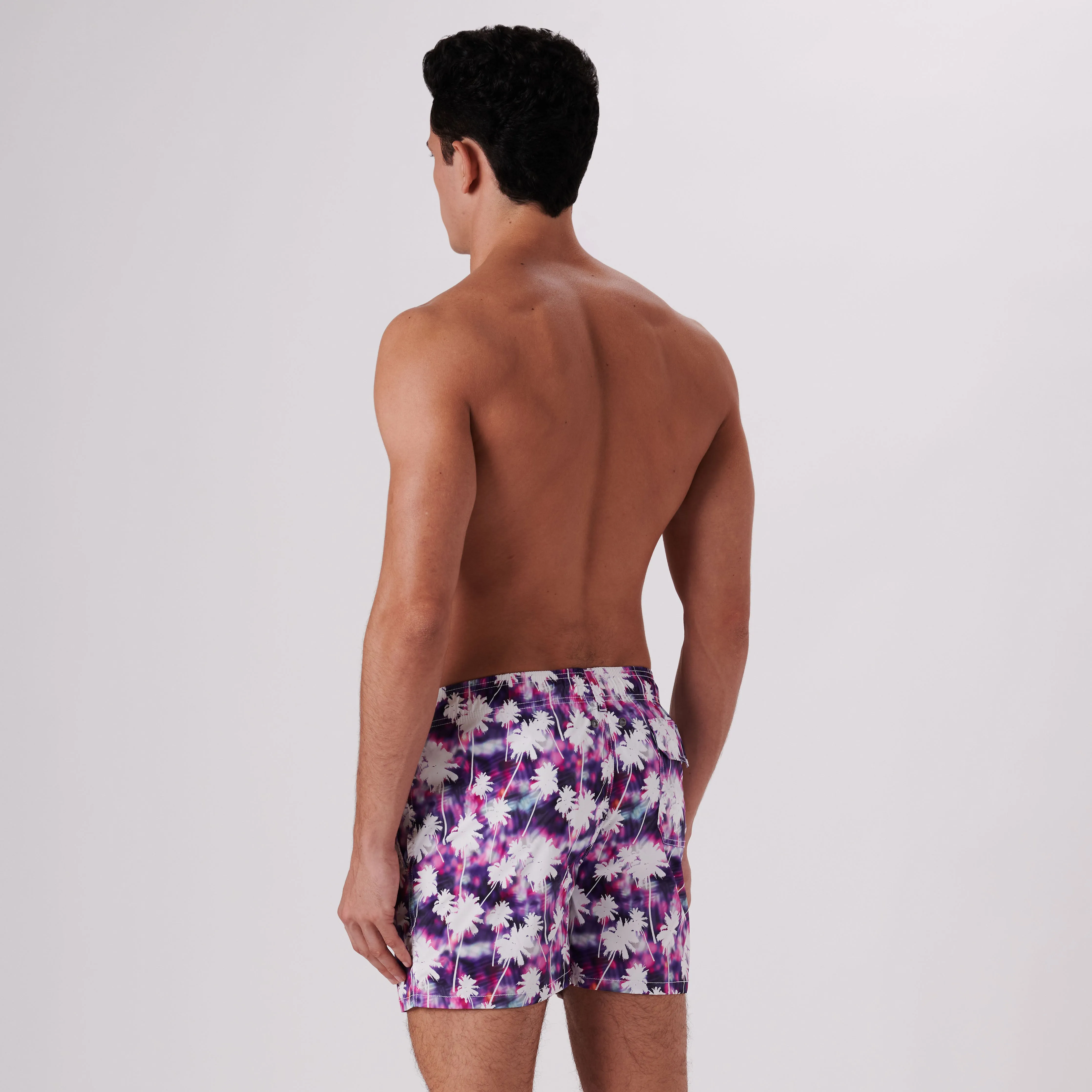 Archer Tropical Watercolor Swim Trunks