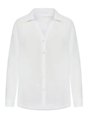 asymmetric linen shirt