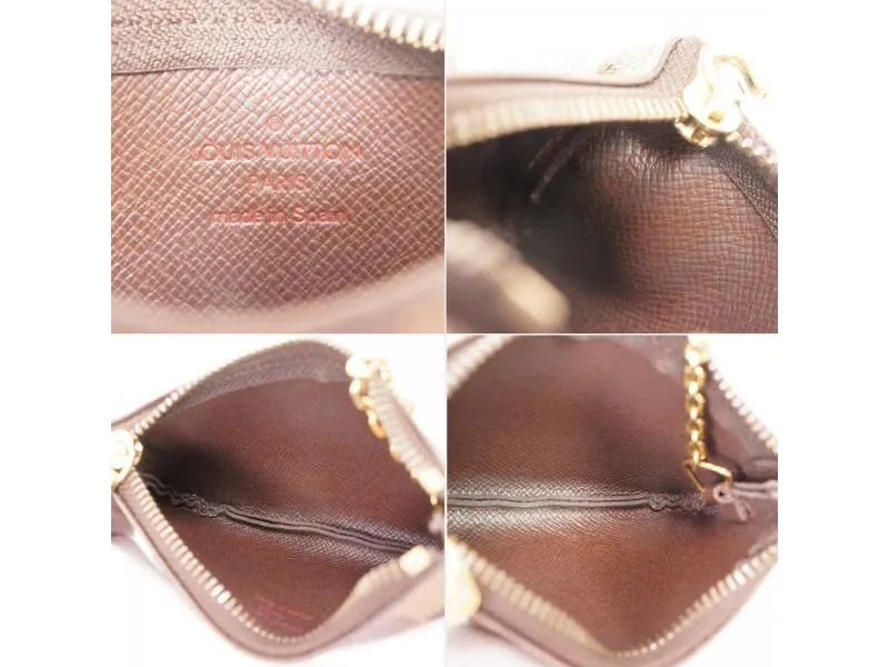 Authentic Pre-owned Louis Vuitton Damier Ebene Pochette Clefs Coin Case Purse Key Ring N62658 220115