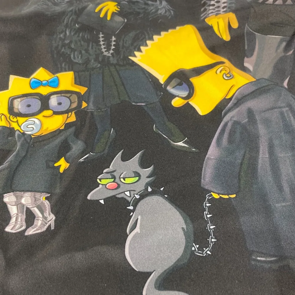 BALENCIAGA scarf silk black THE SIMPSONS Simpsons collaboration simpsons Women Used Authentic