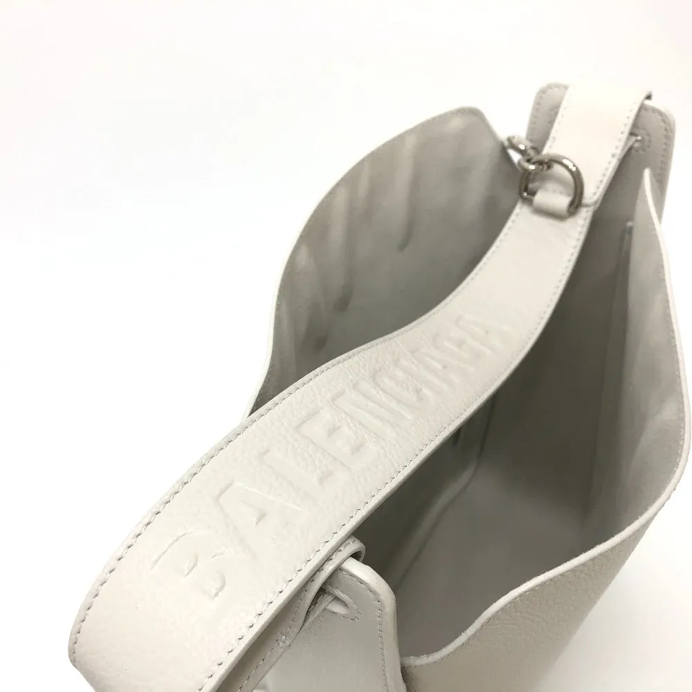 BALENCIAGA Shoulder Bag 659920 leather white North South Women Used Authentic