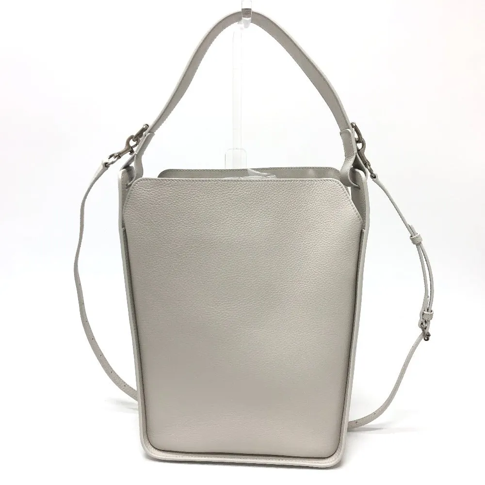 BALENCIAGA Shoulder Bag 659920 leather white North South Women Used Authentic