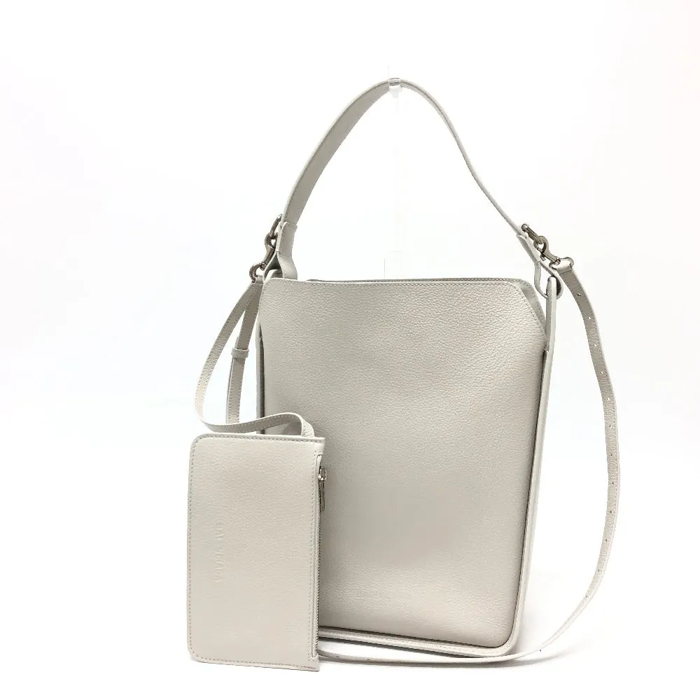 BALENCIAGA Shoulder Bag 659920 leather white North South Women Used Authentic