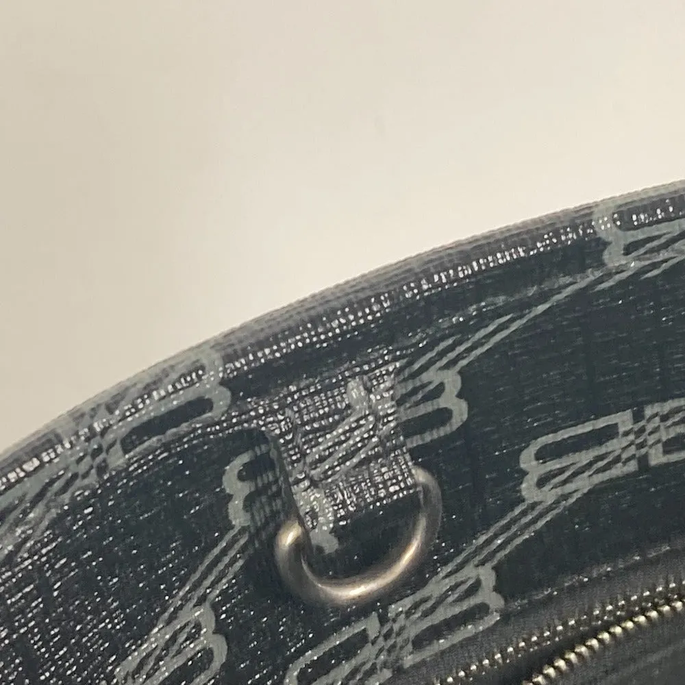 BALENCIAGA Tote Bag 702698 leather black BB Monogram Signature Medium Women Used Authentic