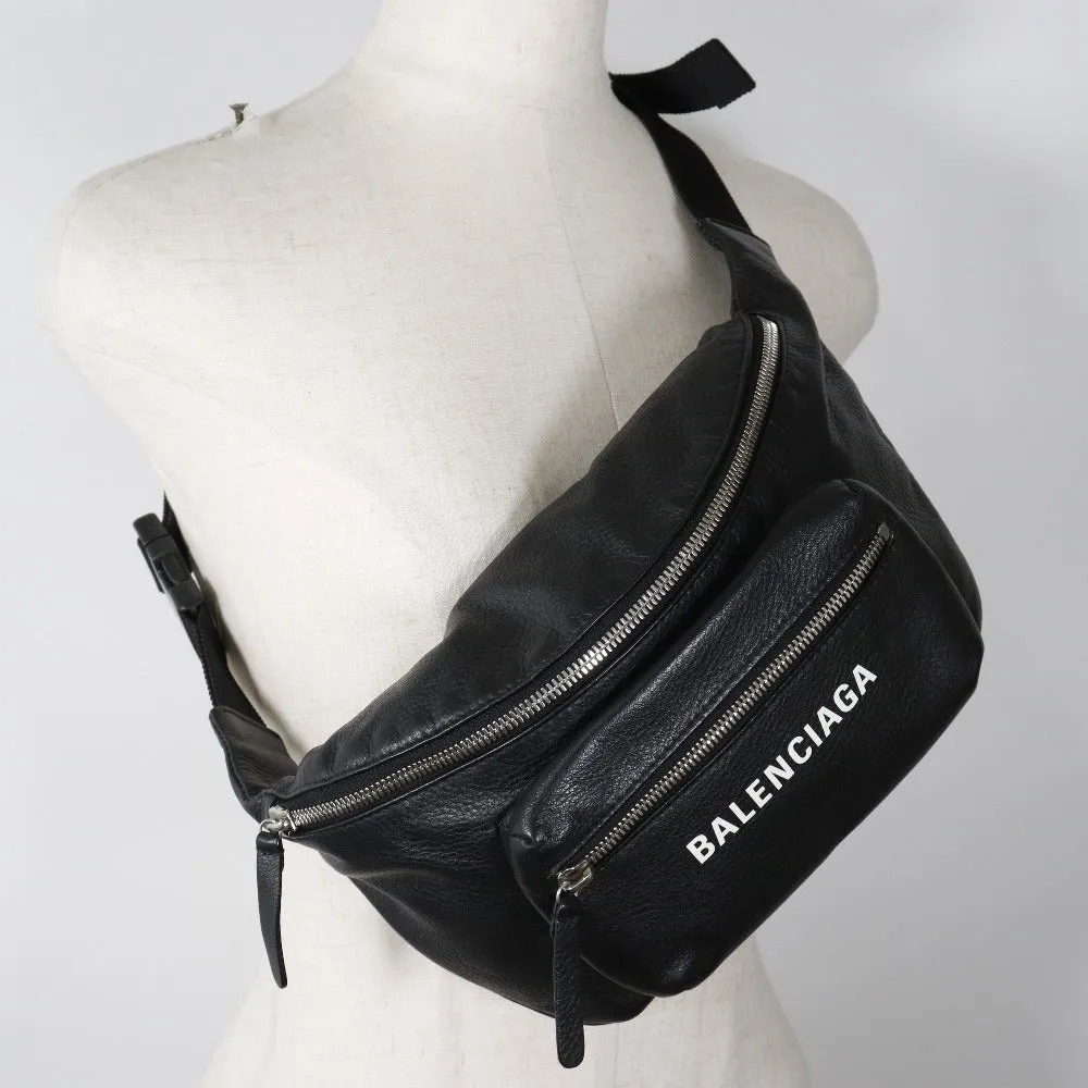 BALENCIAGA Waist bag 529765 DLQ4N 1000 leather black Every day unisex(Unisex) Used Authentic