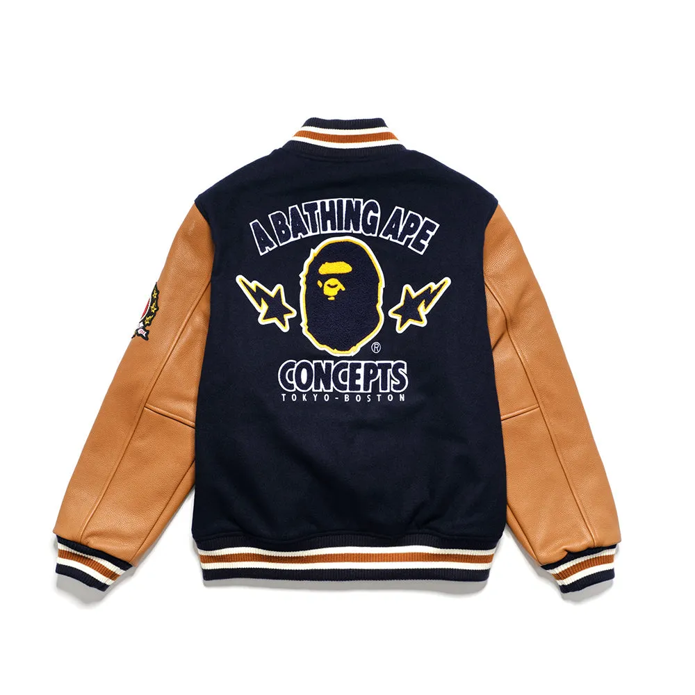 BAPE X CONCEPTS VARSITY JACKET M (Navy)