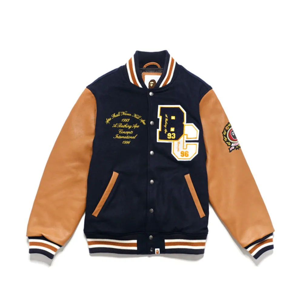 BAPE X CONCEPTS VARSITY JACKET M (Navy)