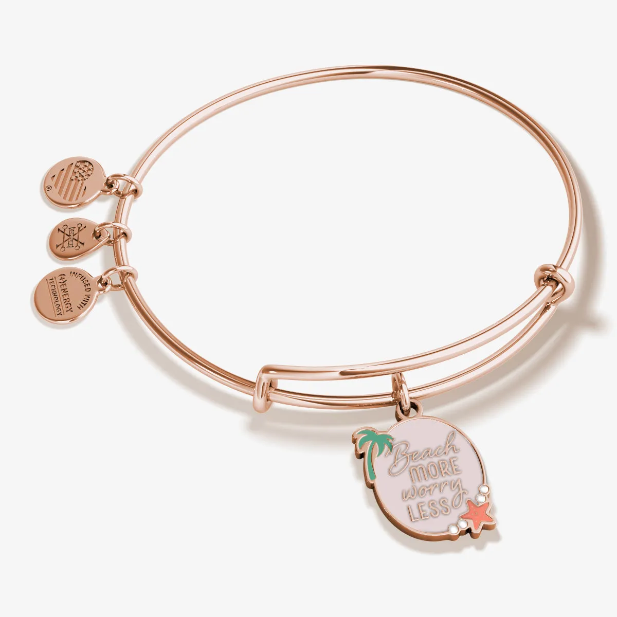 'Beach More, Worry Less' Charm Bangle