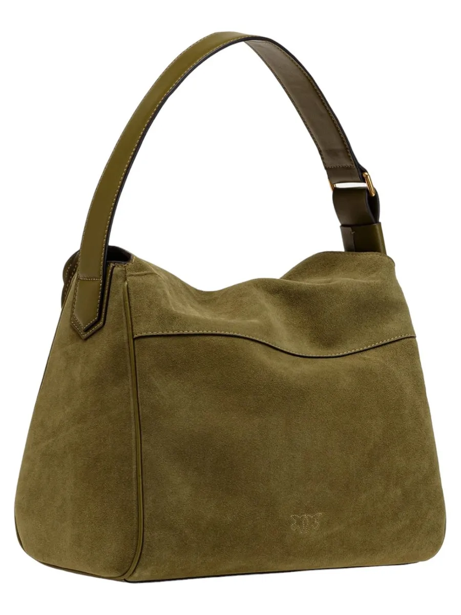 Big leaf bag hobo in suede