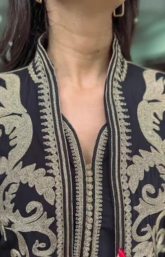 Black and gold Kaftan