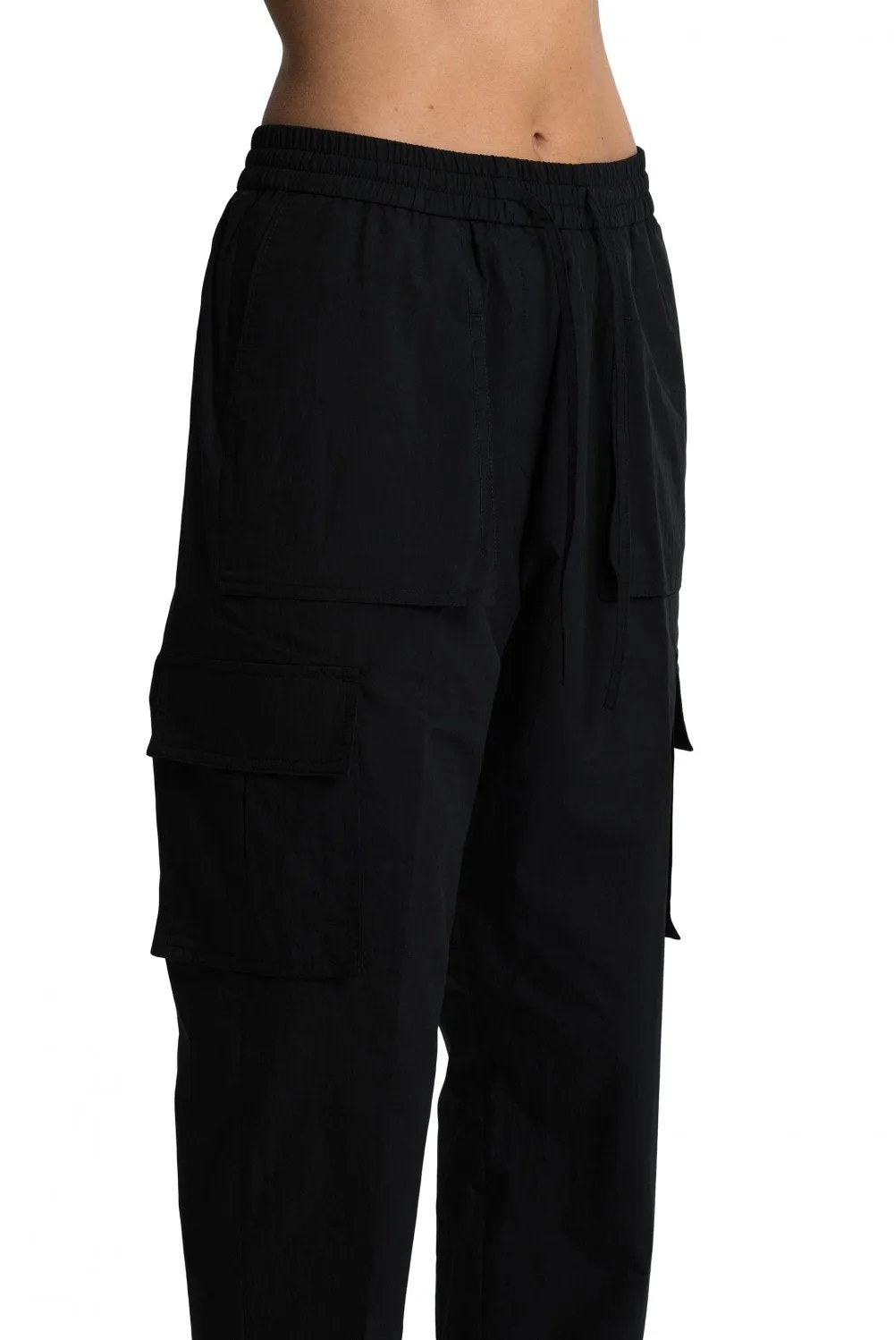 Black Patch Pocket Pants