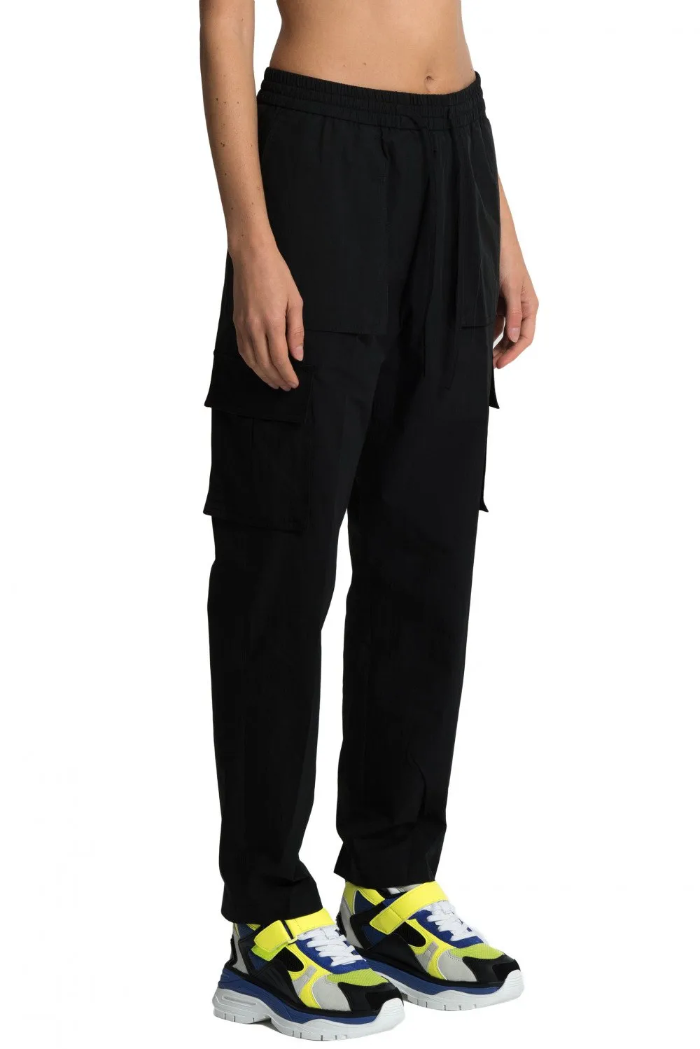 Black Patch Pocket Pants