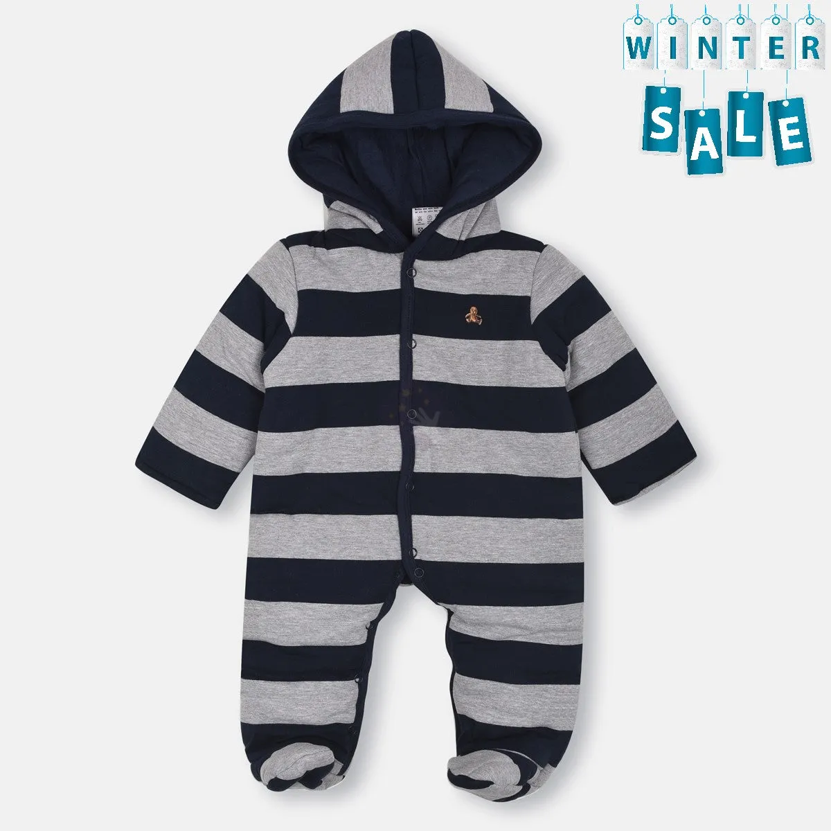 Blue Lining Quilted Romper Snow Suit #12441