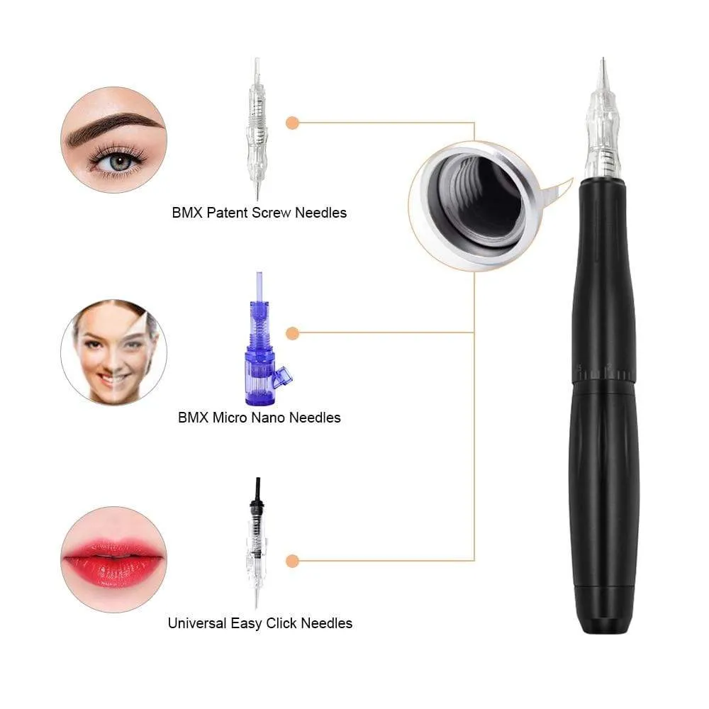 BMX Permanent Makeup Machine PMU Tattoo Machine Kits Professional Tattoo Pen For Eyebrow Eyeliner Lip Tattoo Set P100LW002