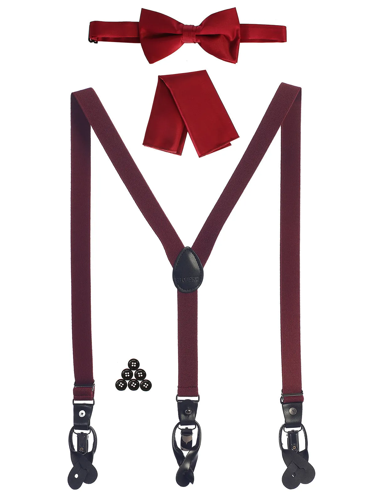 Boy's Convertible Suspenders Set