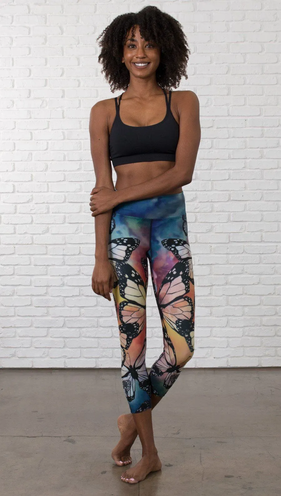 Butterflies - Triathlon Capri Leggings