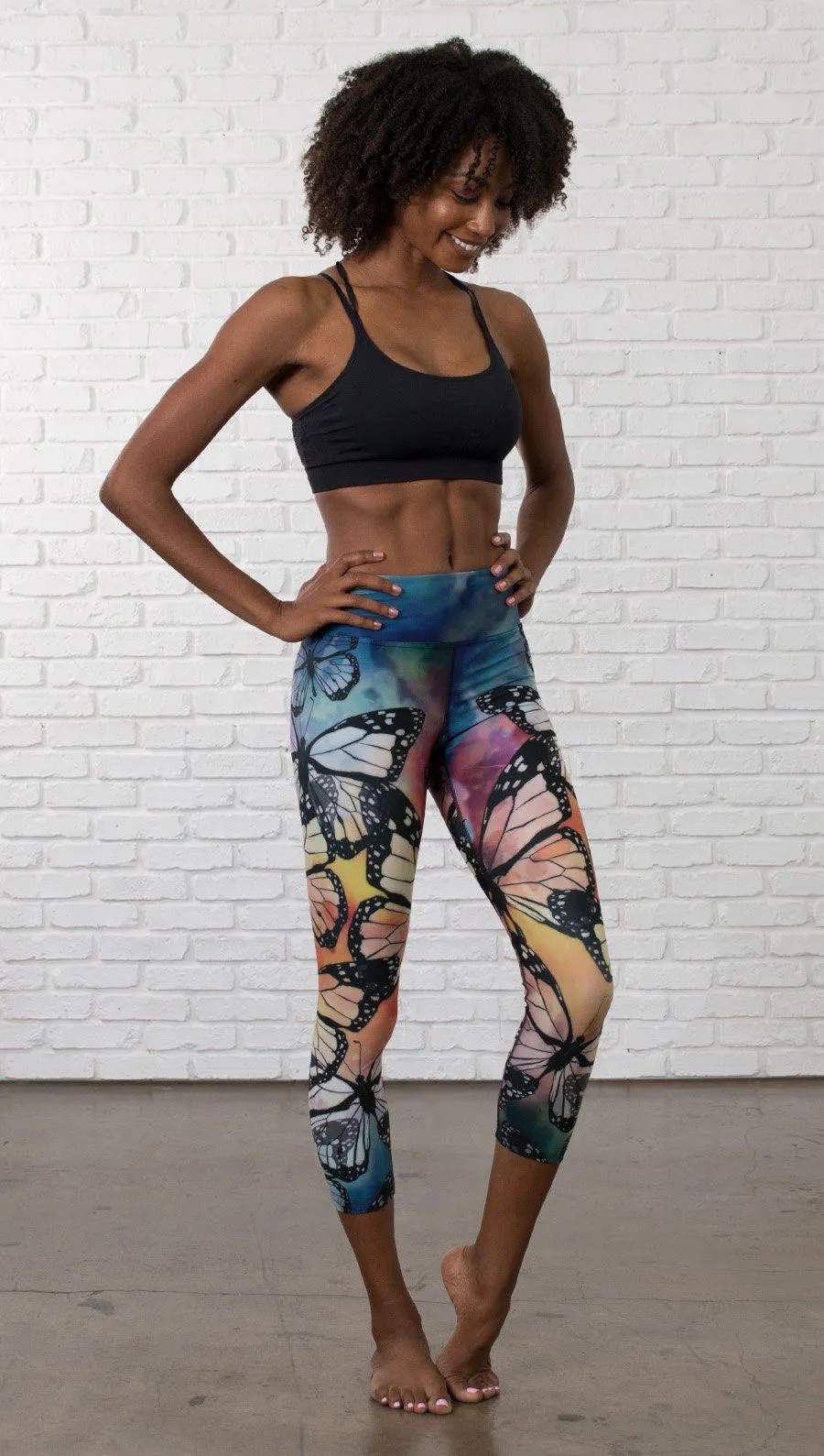 Butterflies - Triathlon Capri Leggings