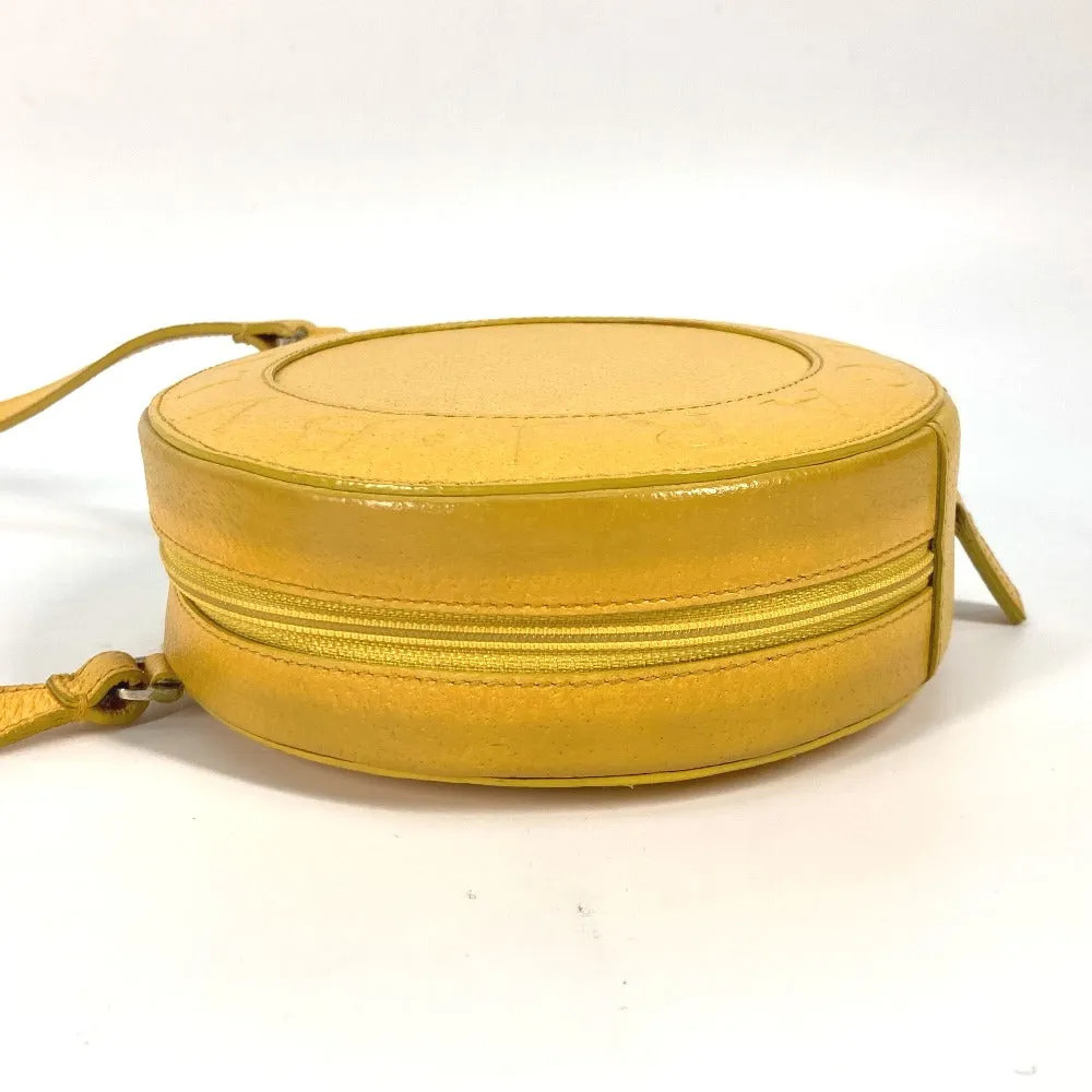 BVLGARI Shoulder Bag leather yellow Round shape B-ZERO1 Round Women Used Authentic