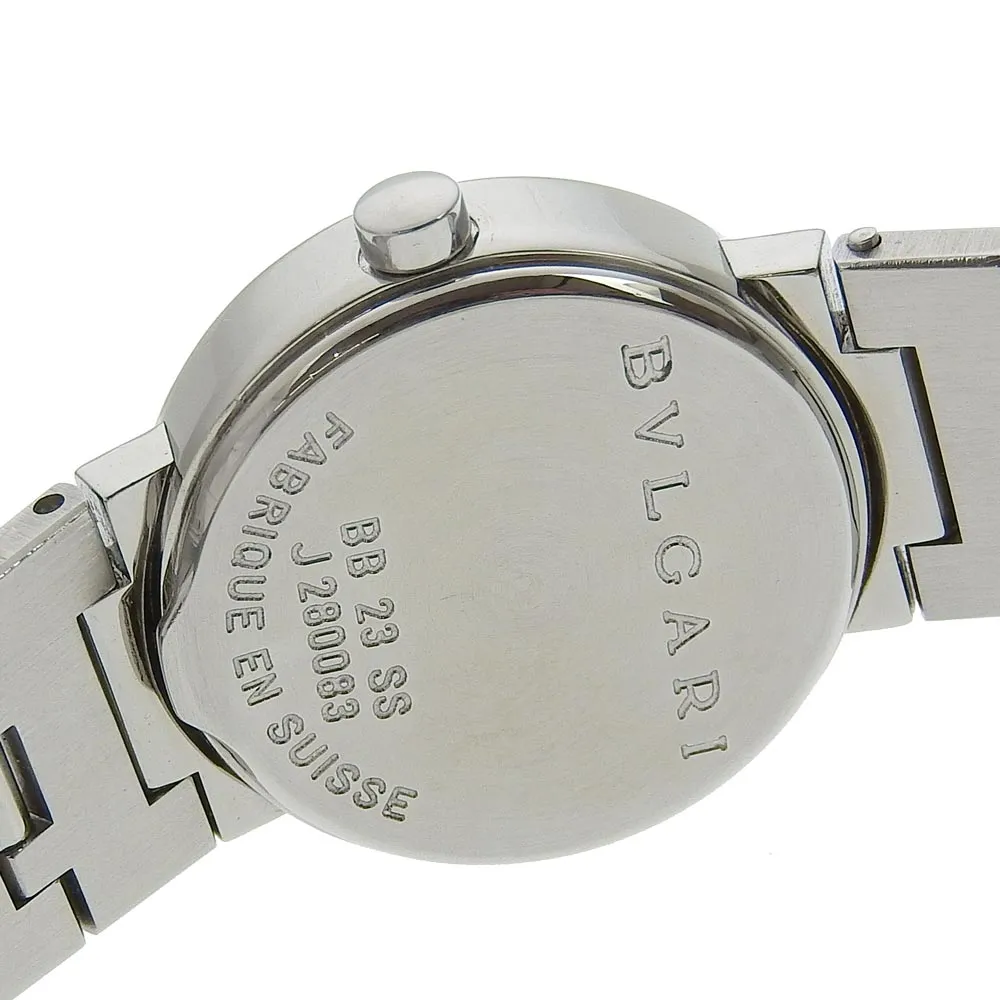 BVLGARI Watches Quartz BB23SS Stainless Steel Silver Bulgari Bulgari black dial Women Used Authentic