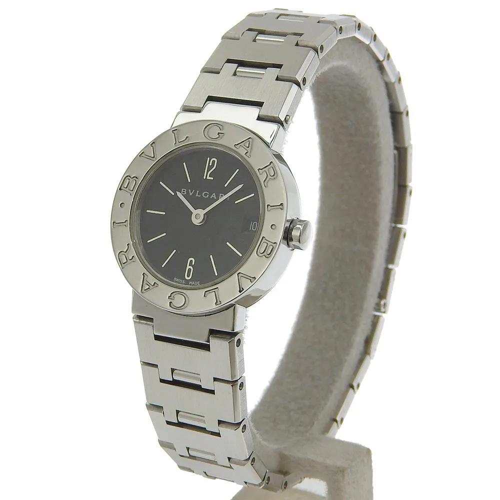 BVLGARI Watches Quartz BB23SS Stainless Steel Silver Bulgari Bulgari black dial Women Used Authentic