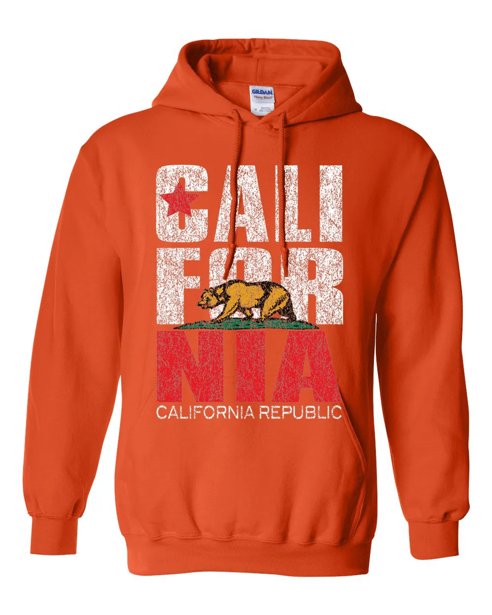 California Flag Retro Bold Text Sweatshirt Hoodie