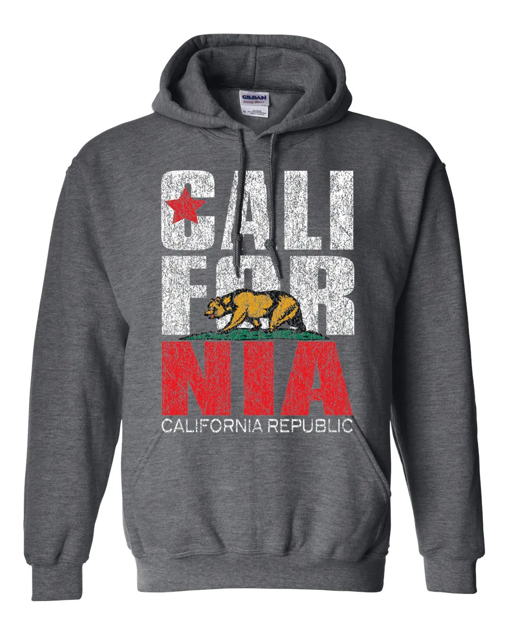 California Flag Retro Bold Text Sweatshirt Hoodie