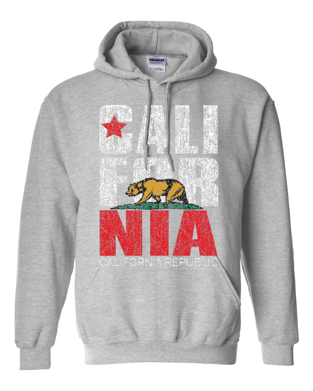 California Flag Retro Bold Text Sweatshirt Hoodie