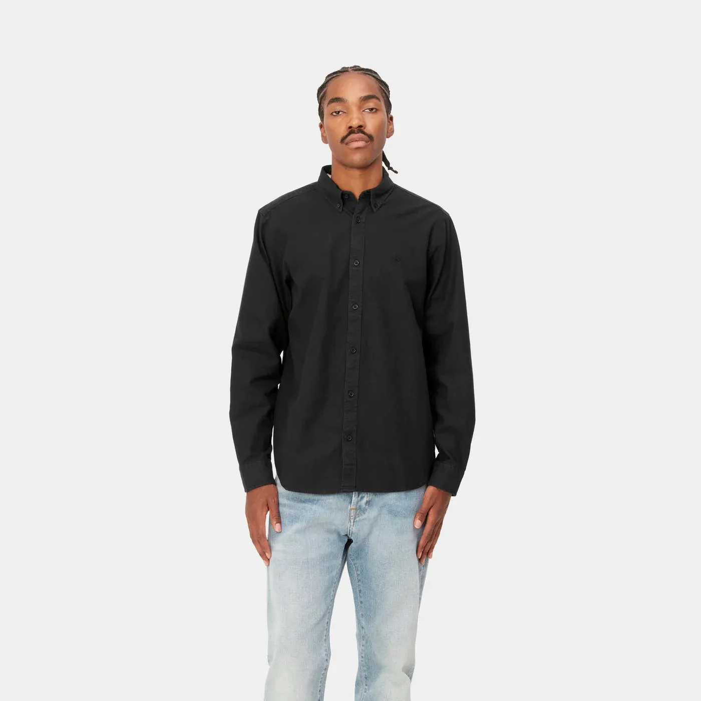 Carhartt L/S Bolton Shirt Black Garment Dyed