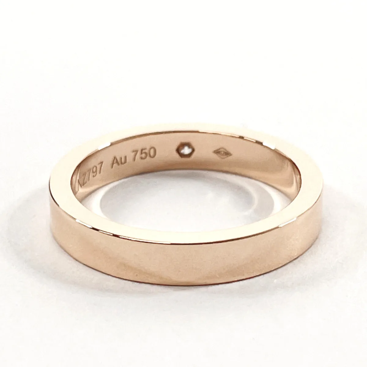 CARTIER Ring K18 pink gold, diamond Pink gold Wedding 1P Women Used Authentic