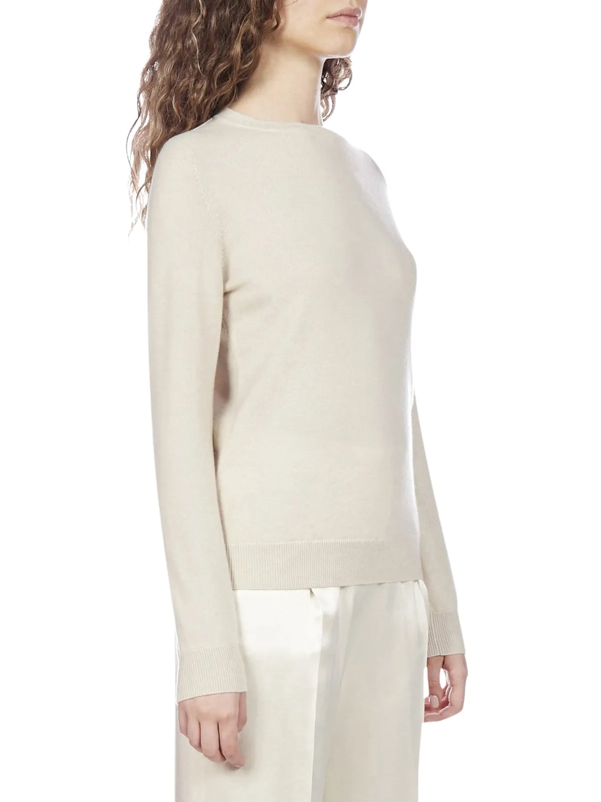 Cashmere sweater with monili