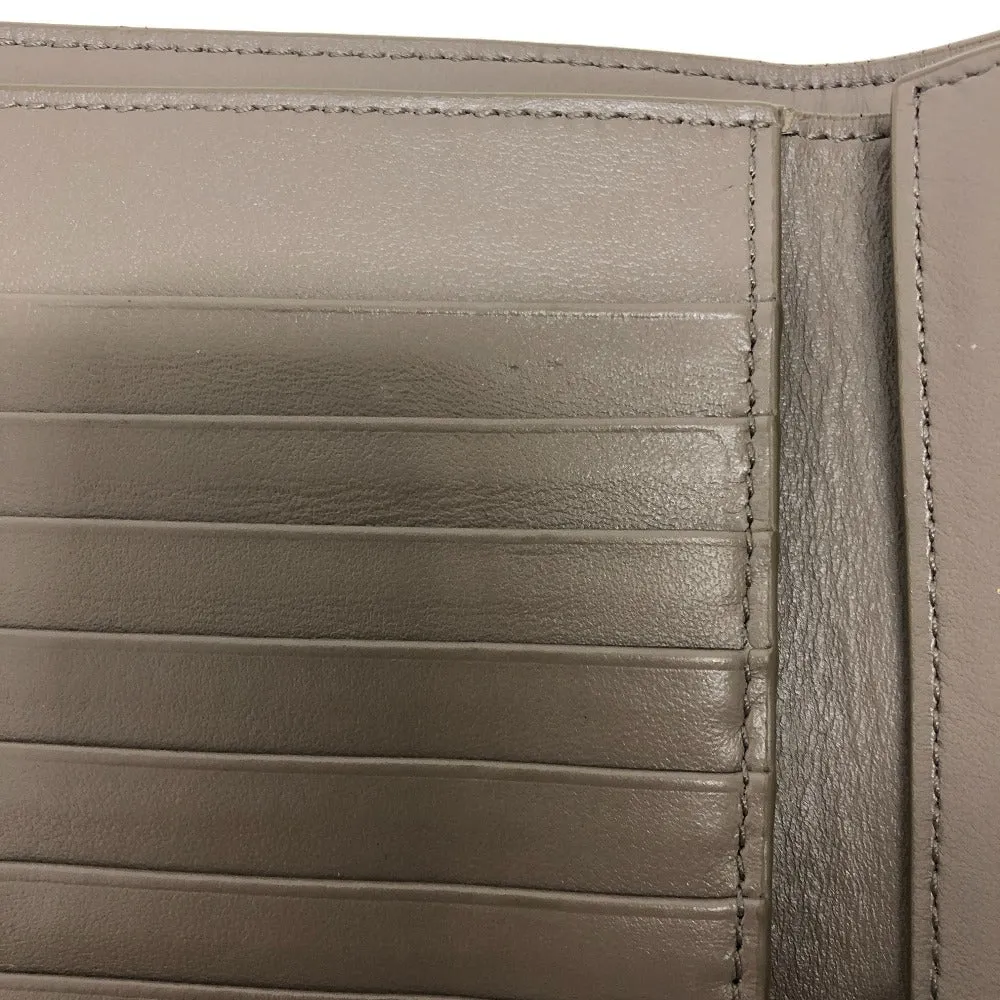 CELINE Folded wallet 10B643BRU leather gray Bicolor Medium Strap Wallet Women Used Authentic