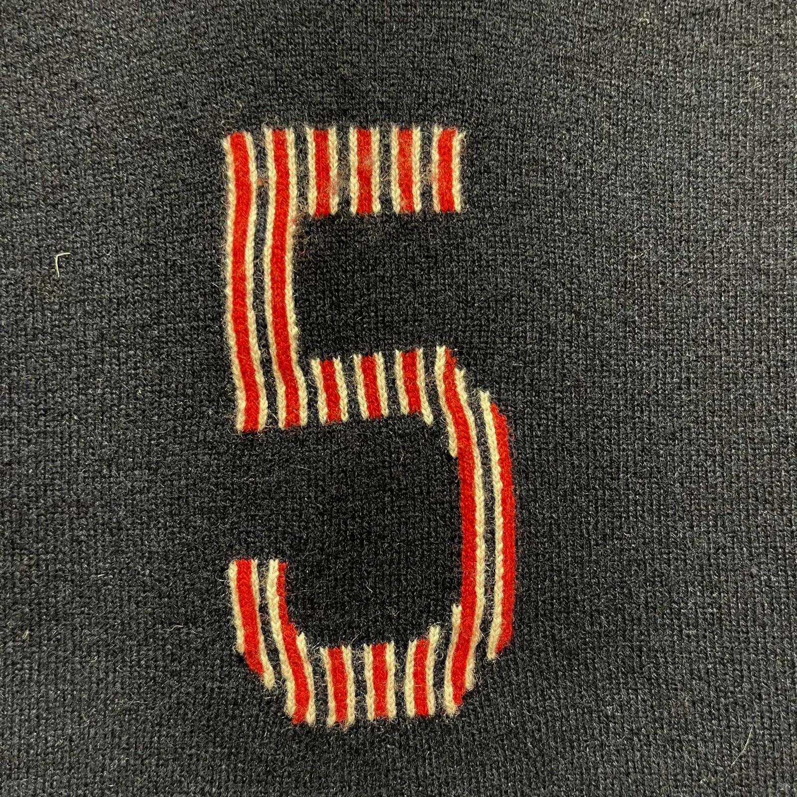 Chanel 19 No. 5 Logo Navy Blue Pullover Sweater 34 US 2