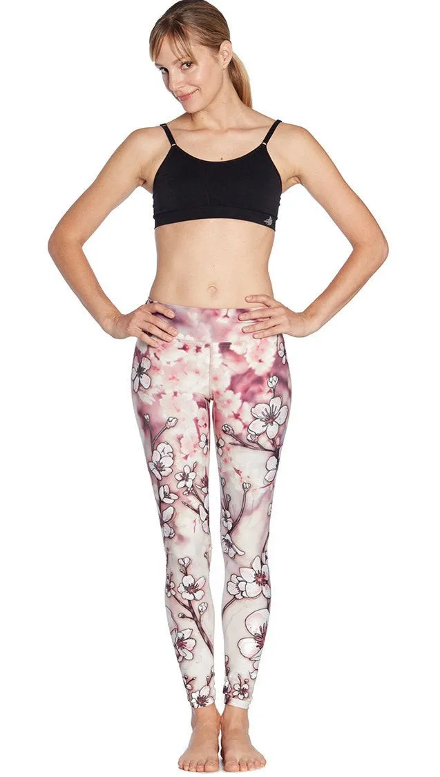 Cherry Blossoms - Full Length Triathlon Leggings