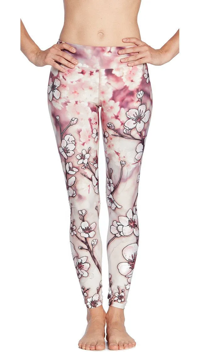 Cherry Blossoms - Full Length Triathlon Leggings