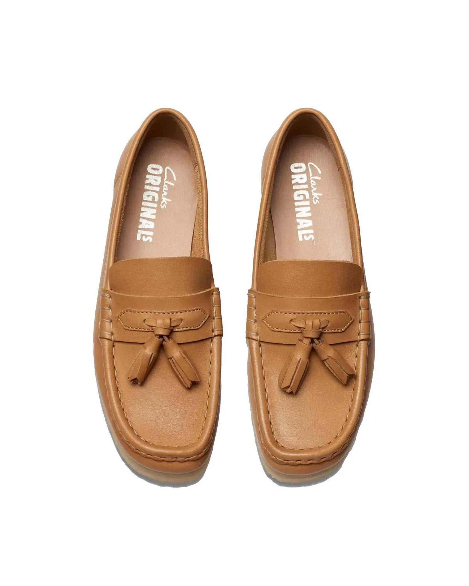 Clarks Women's Wallabee Loafer Mid Tan Leather